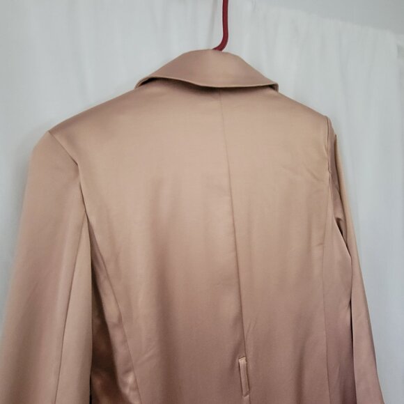 NEW Forever 21 Small Casual Jacket LONG Taupe silky NWT see desc. - Picture 3 of 14